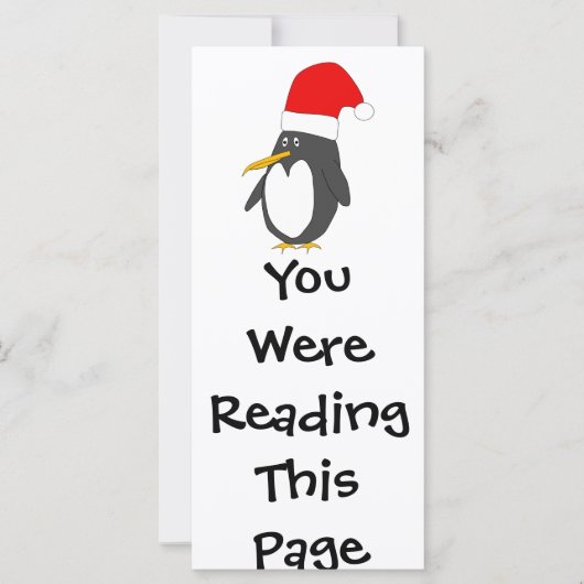 Santa Penguin Bladwijzer Sjabloon (Voorkant)