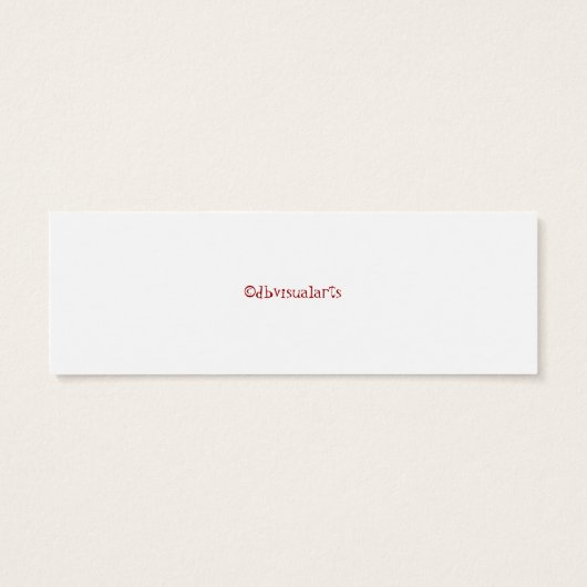 Santa Penguin cadeau label Mini Visitekaartjes (Achterkant)