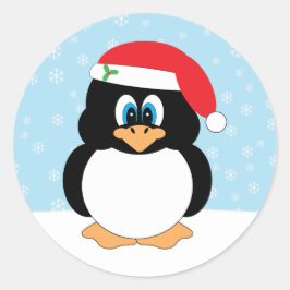 Santa Penguin Kerst stickers
