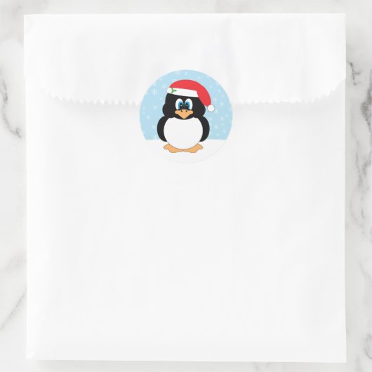 Santa Penguin Kerst stickers (Tas)