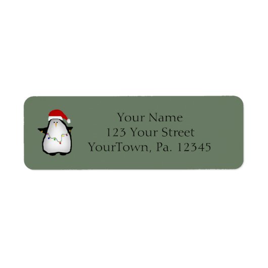 Santa Penguin Label (Voorkant)