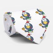Santa Penguin met Jingle Bell Stropdas (Opgerold)