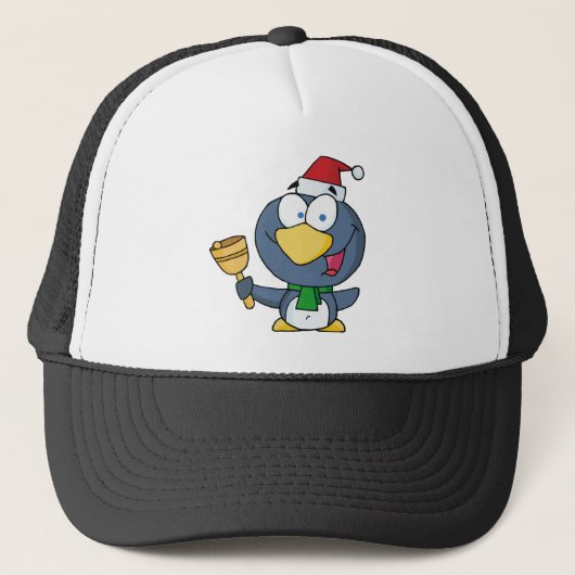 Santa Penguin met Jingle Bell Trucker Pet (Voorkant)