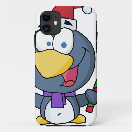 Santa Penguin met snoepriet Case-Mate iPhone Case (Achterkant)