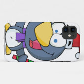 Santa Penguin met snoepriet Case-Mate iPhone Case (Achterkant (horizontaal))
