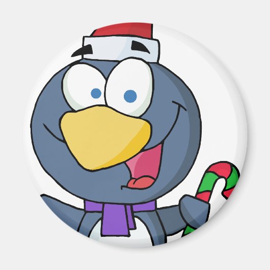 Santa Penguin met snoepriet Magneet (Voorkant)