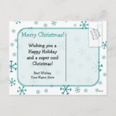 Santa Penguin Noordpool Kerst Briefkaarten (Achterkant)