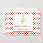 Santa Penguin Reindeer Polar-Beer kerstKaart (Achterkant)