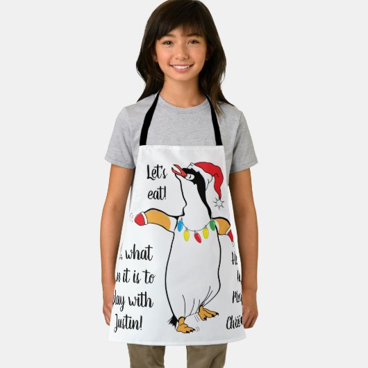 Santa Penguin Schort (Insitu)