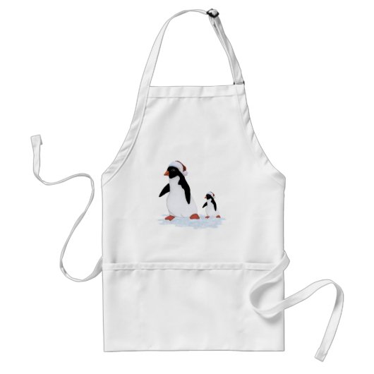 Santa Penguins Apron Standaard Schort (Voorkant)