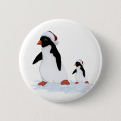 Santa Penguins Button (Voorkant)