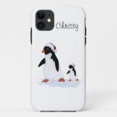 Santa Penguins Case-Mate iPhone Case (Achterkant)