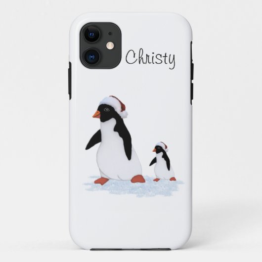 Santa Penguins Case-Mate iPhone Case (Achterkant)