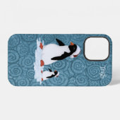 Santa Penguins iPhone 12 Hoesje (Achterkant horizontaal)
