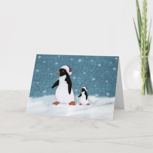 Santa Penguins Kaart (Voorkant)