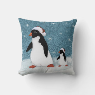 Santa Penguins Pillow Kussen