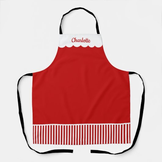 Santa Personalized Elf Kerstfeestdag Schort (Voorkant)