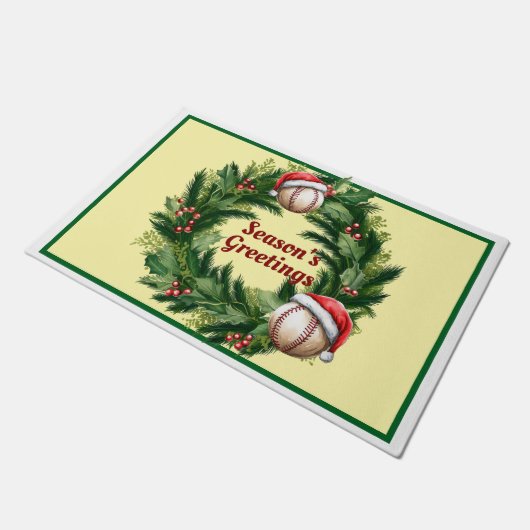 Santa Pet Baseball  Deurmat (Schuin)