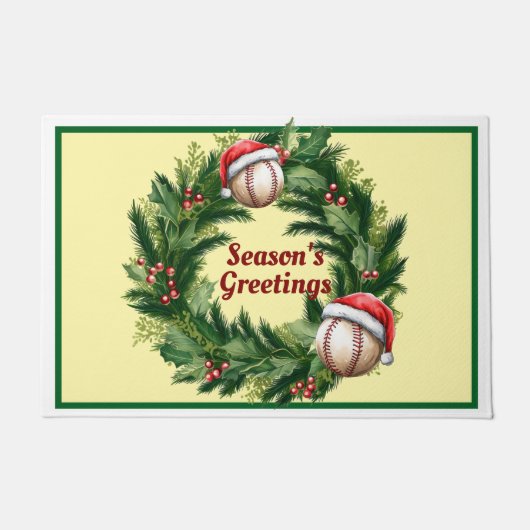 Santa Pet Baseball  Deurmat (Voorkant)