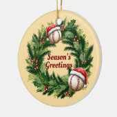 Santa Pet Baseball  Keepsake Keramisch Ornament (Links)