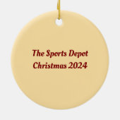 Santa Pet Baseball  Keepsake Keramisch Ornament (Achterkant)