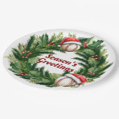 Santa Pet Baseball Papieren Bordje (Gekanteld)