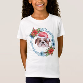 Santa Pet Bulldog Holiday T-shirt