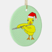Santa Pet Flute Chick Keramisch Ornament (Rechts)