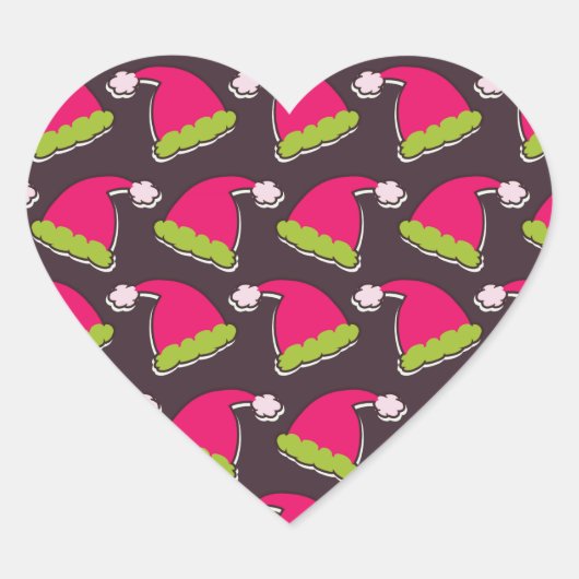 santa pet hart sticker (Voorkant)