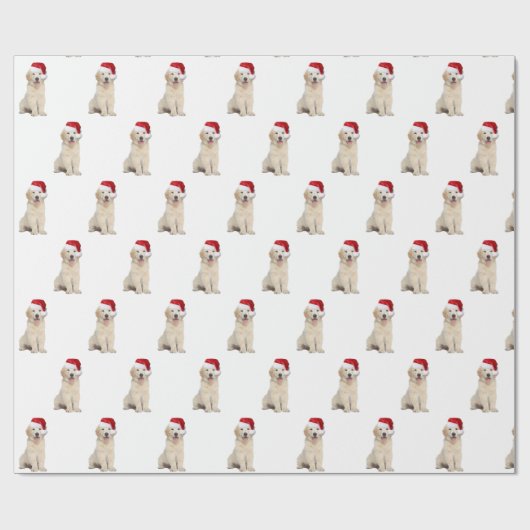 Santa Pet op papier met gouden rivierbedding (Vlak)