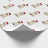 Santa Pet op papier met gouden rivierbedding (Hoek)