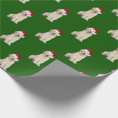 Santa Pet op papier met gouden rivierbedding (Hoek)