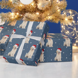Santa Pet op papier met gouden rivierbedding