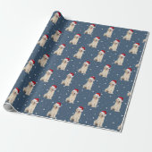 Santa Pet op papier met gouden rivierbedding (Uitgerold)