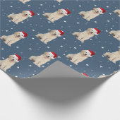 Santa Pet op papier met gouden rivierbedding (Hoek)