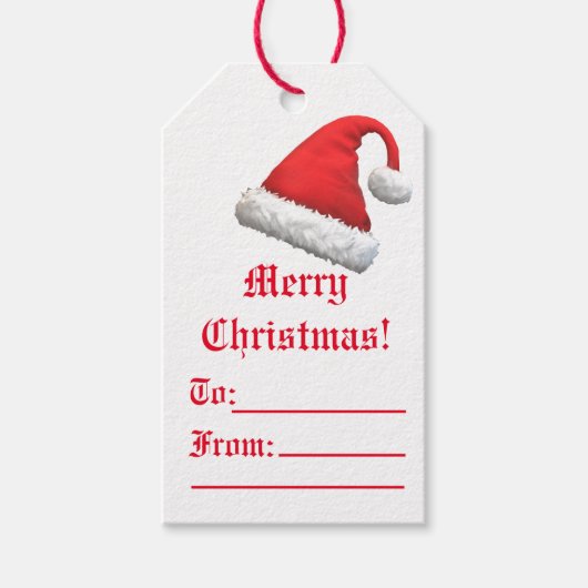 Santa Pet Patterned Christmas Cadeaulabel (Voorkant)