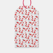 Santa Pet Patterned Christmas Cadeaulabel (Achterkant)