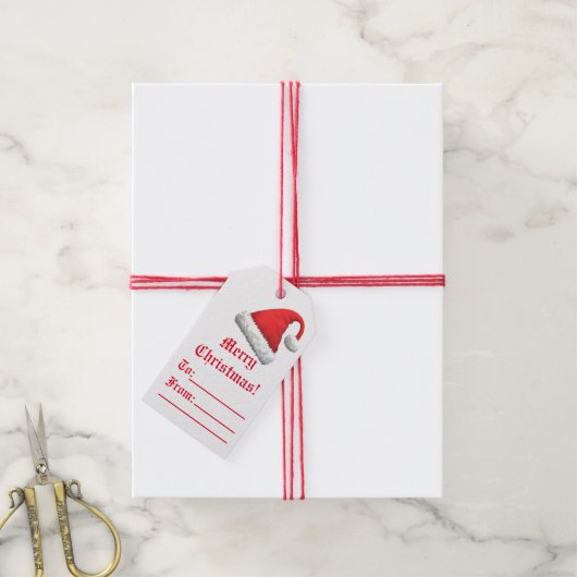 Santa Pet Patterned Christmas Cadeaulabel (Met Touw)