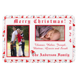 Santa Pet Patterned Christmas Magneet