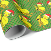 Santa Pet Saxofoon Chick Cadeaupapier (Rol Hoek)