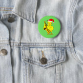 Santa Pet Saxofoon Chick Ronde Button 5,7 Cm (In situ)