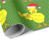 Santa Pet trompet chick Cadeaupapier (Rol Hoek)