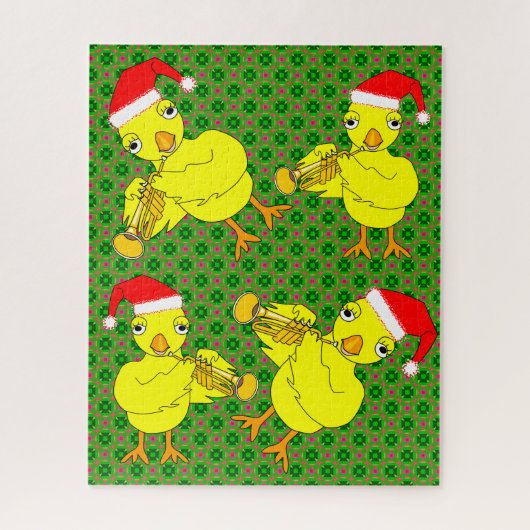 Santa Pet trompet chick Legpuzzel (Verticaal)