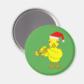 Santa Pet trompet chick Magneet (Voorkant / Achterkant)
