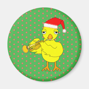 Santa Pet trompet chick Magneet