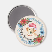 Santa Pet Yellow Lab  feestdag Magneet (Voorkant / Achterkant)