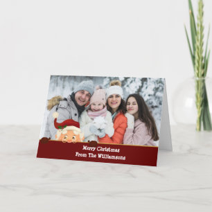 Santa Photo Bombs Red Band kerstfoto Feestdagen Kaart