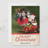 Santa Photo kerstKaart (Voorkant)