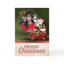 Santa Photo kerstKaart