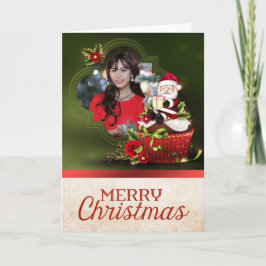 Santa Photo kerstKaart Feestdagen Kaart